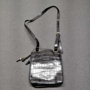 Relic Black Crocodile Embossed Crossbody Bag Small Purse Shoulder Bag